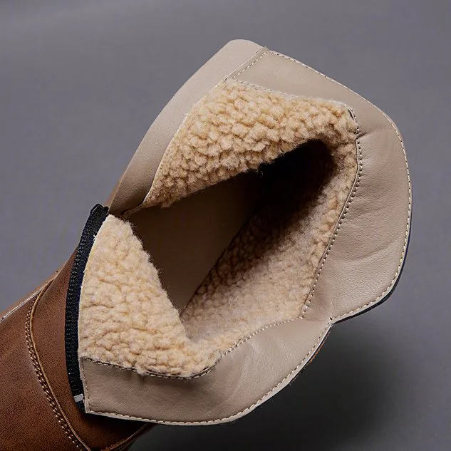 Women Winter Flat Heel Boots