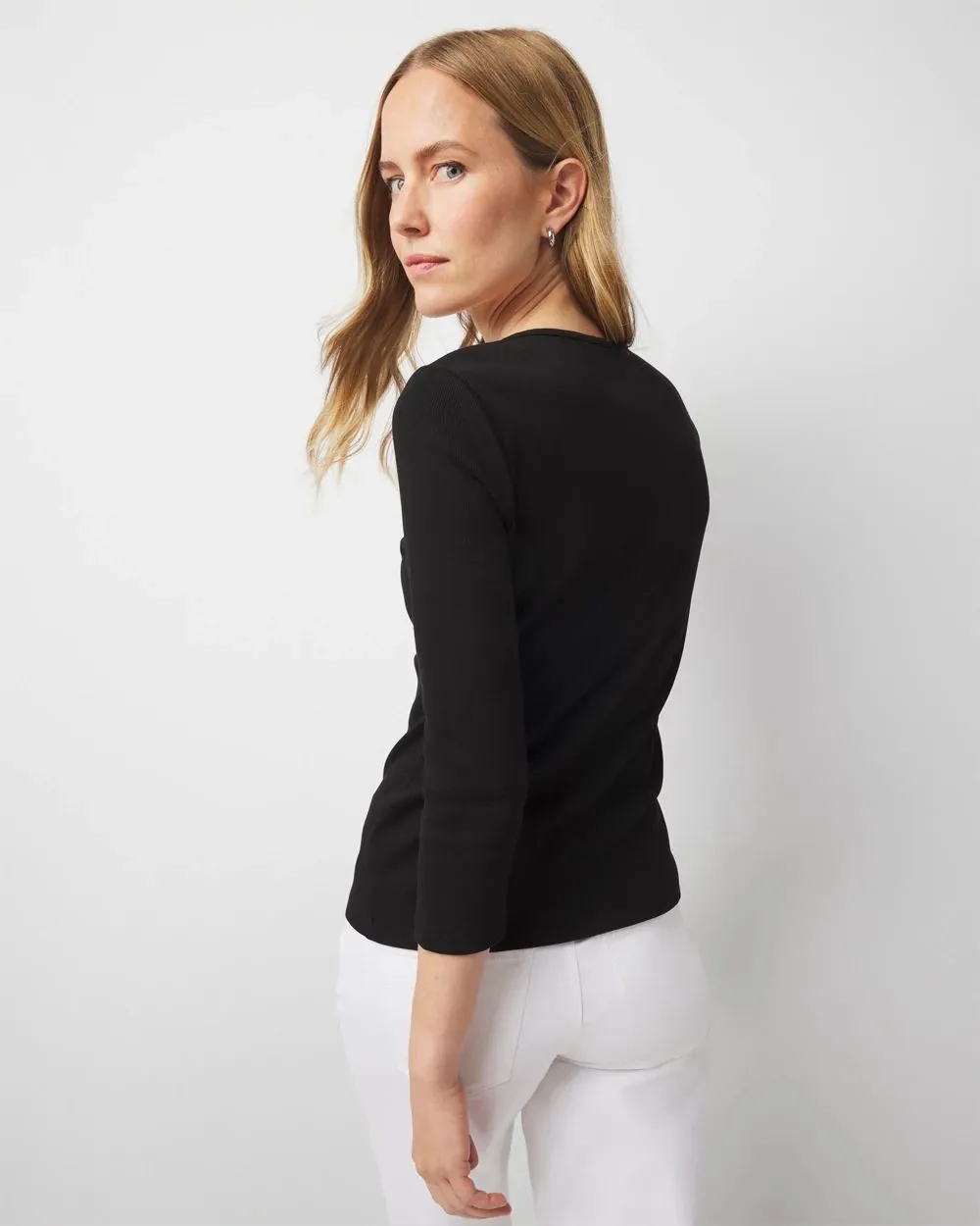 Ribbed Boatneck Top