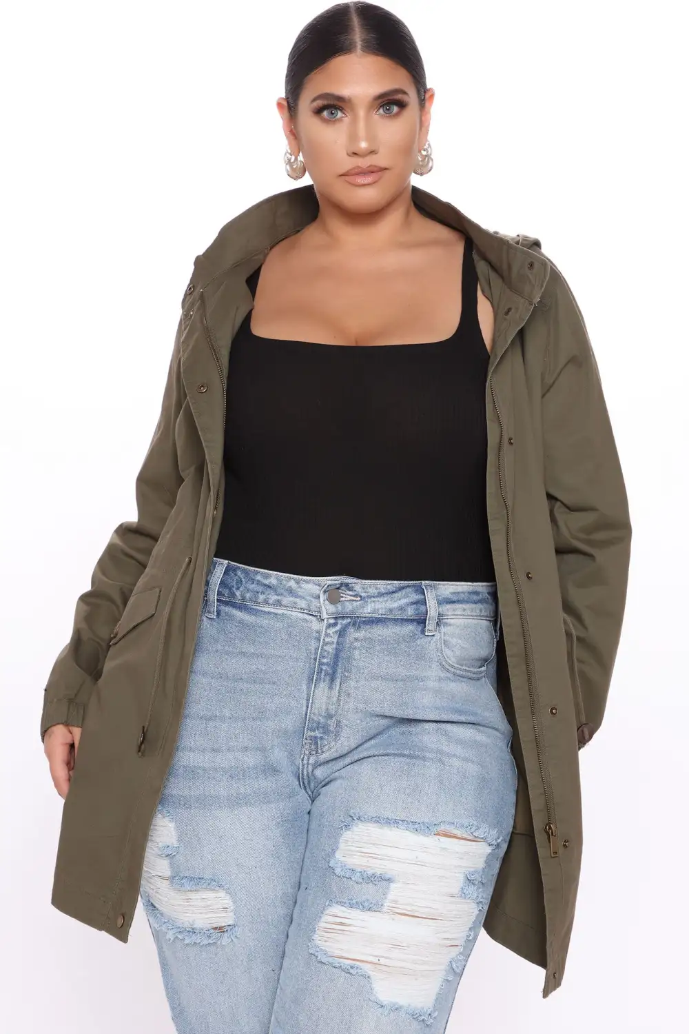 Giving You Some Love Anorak Jacket - Olive