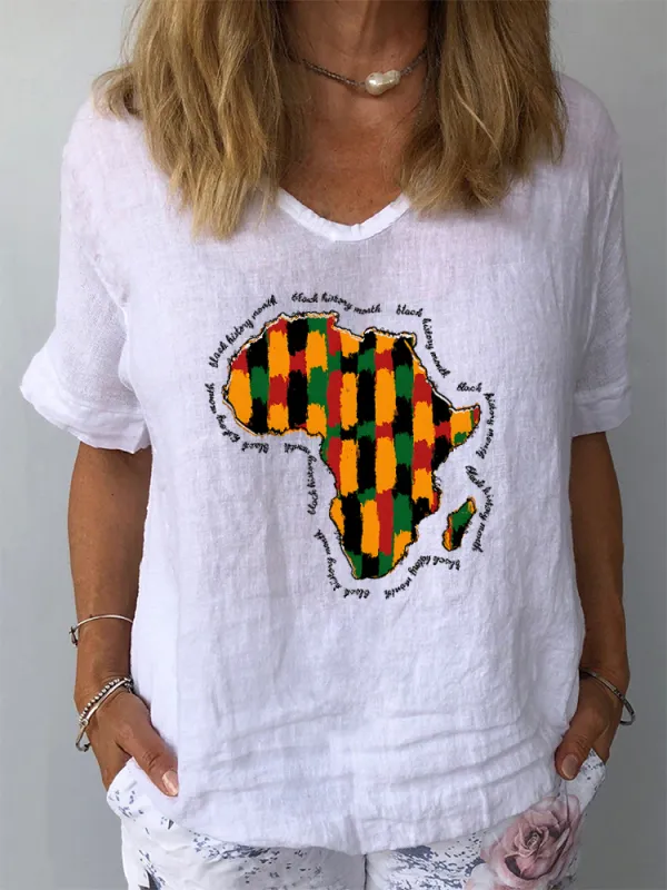 Women'S June Festival V-Neck Short-Sleeved T-Shirt