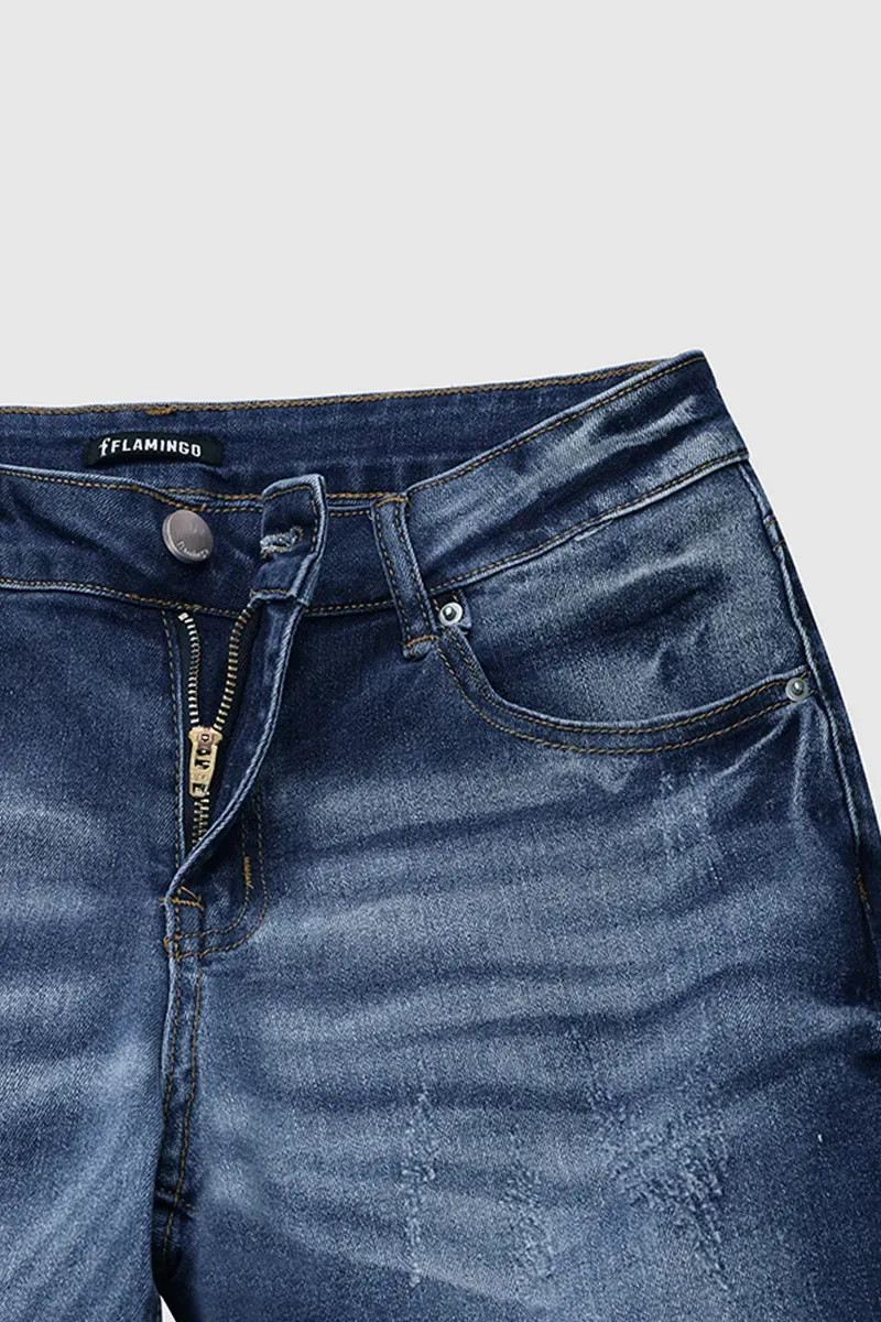 Distressed Low Rise Skinny Jeans