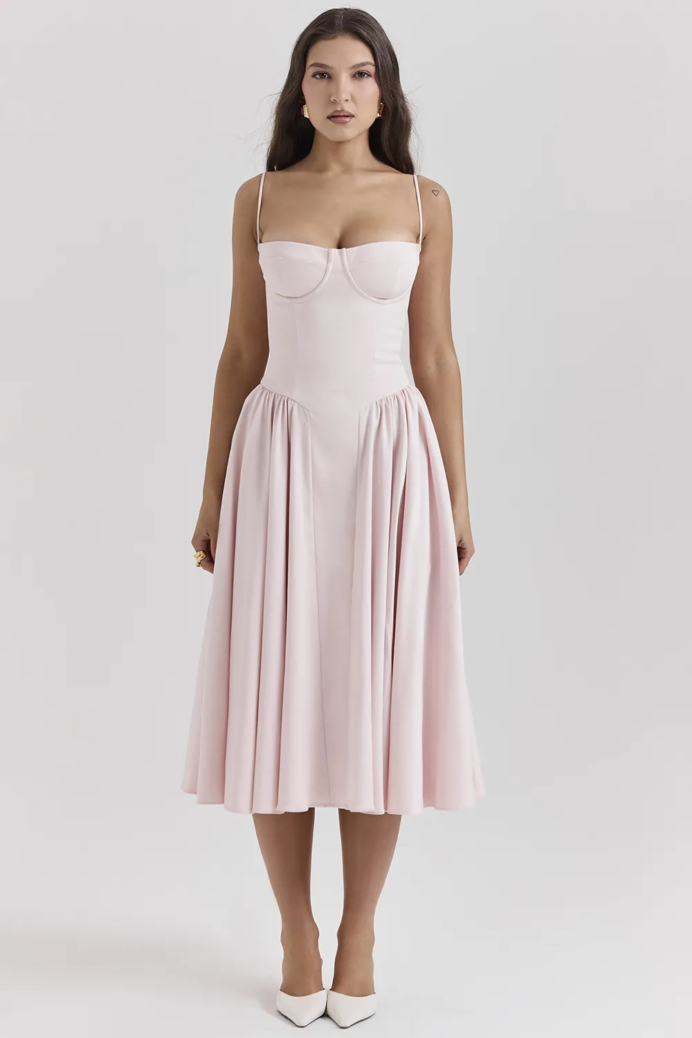 TAUPE CORSET SUNDRESS