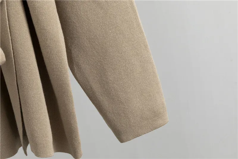 Knitted cardigan jacket and suspender wide-leg pants three-piece set