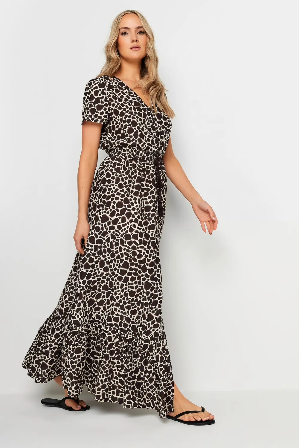 LTS Tall Natural Brown Animal Maxi Dress