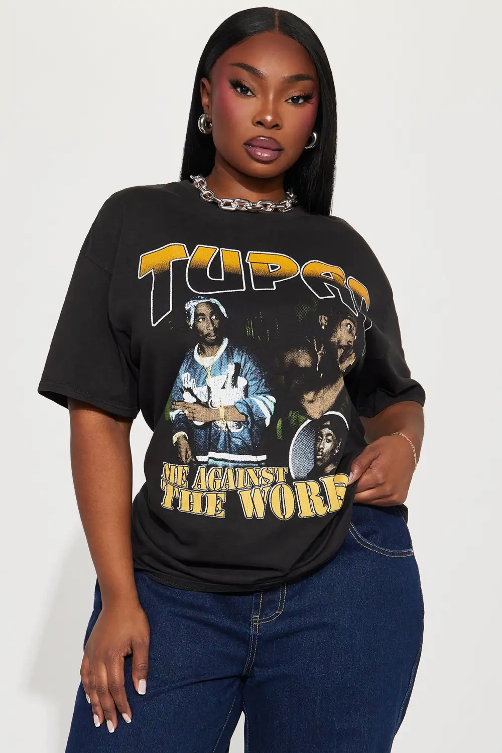 Tupac Me Against The World Tee - Black
