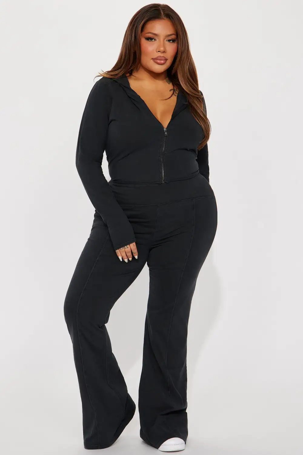Need Me Vintage Wash Pant Set - Black
