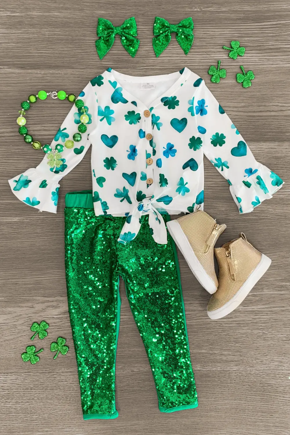 Shamrock Love Sequin Legging Set