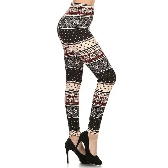 Santa Claus Leggings Jogger Pants Women's Christmas Christmas Christmas Eve Adults' Christmas New Year Eve Polyester Lycra Spandex Pants