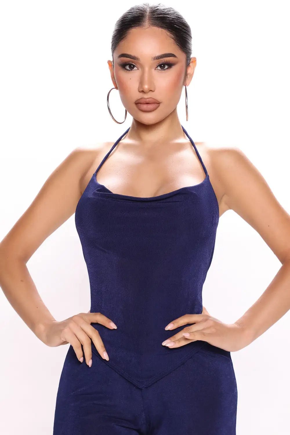 Who Do You Love Slinky Pant Set 33 - Navy