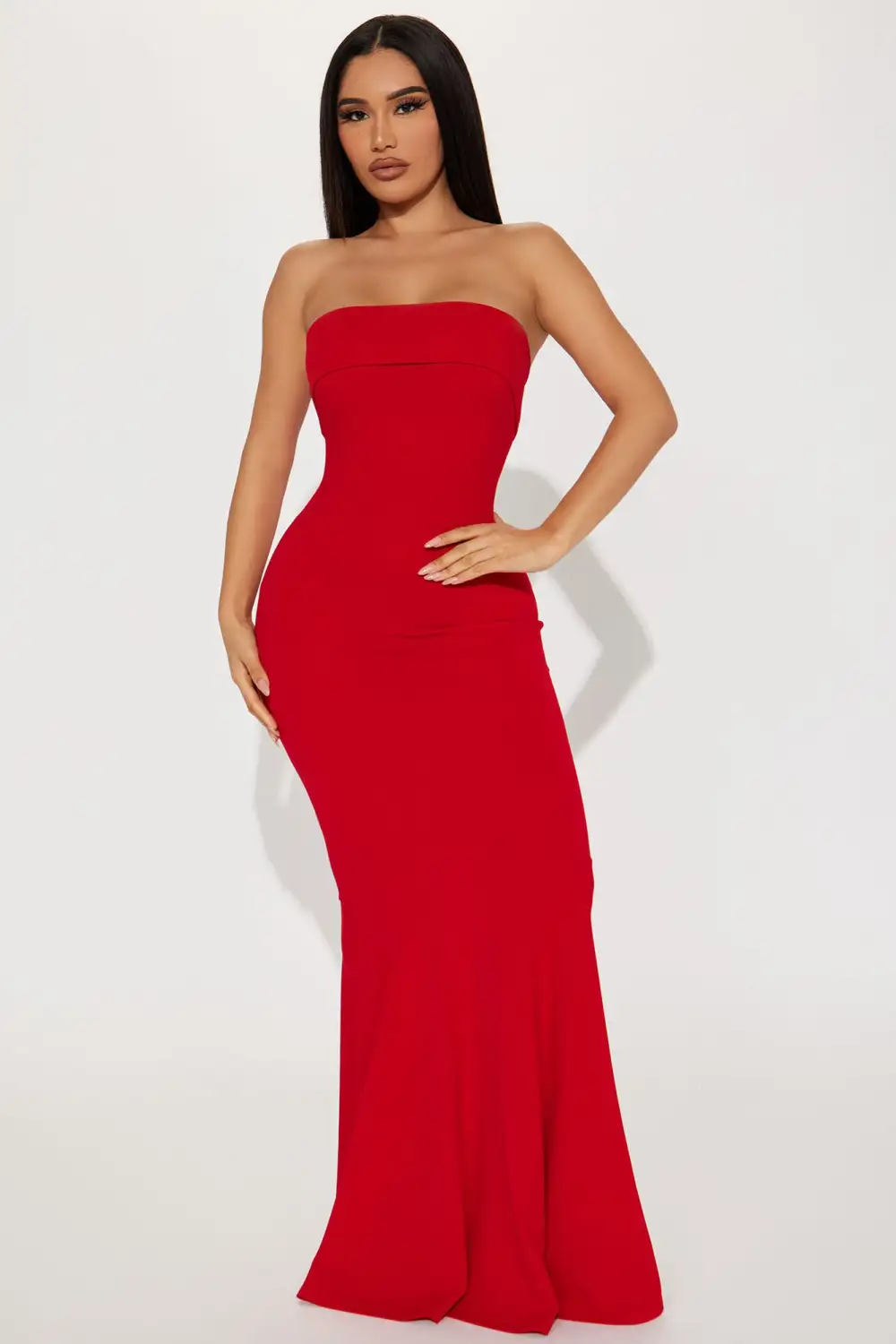 Kelly Mermaid Maxi Dress - Red
