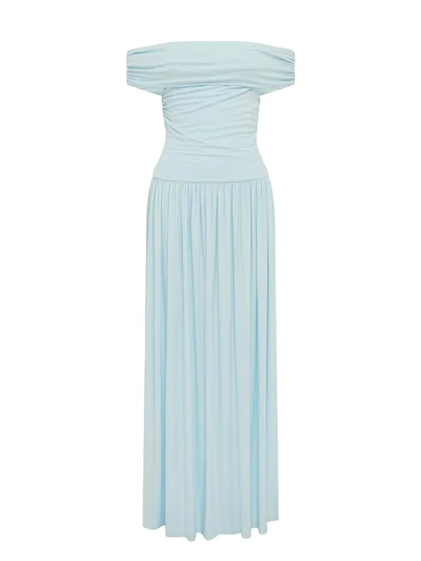 Soft Draped Sleeveless Maxi Dress