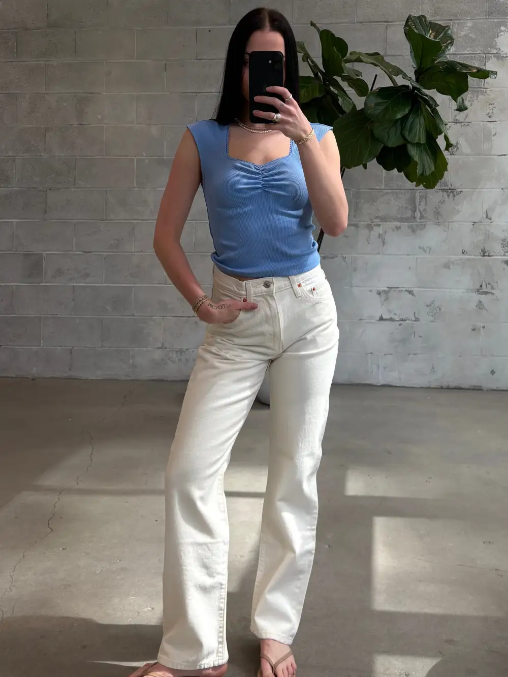 Ruched Front Short Sleeve Top