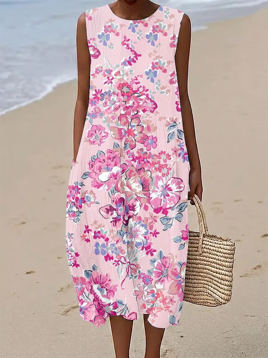 Women's Casual Art Floral Dress
