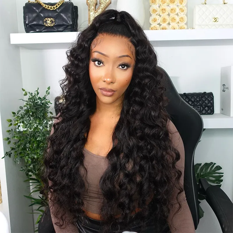 Affordable 13×6 Full Lace Loose Deep Wave Human Hair Wig Sterly Hair
