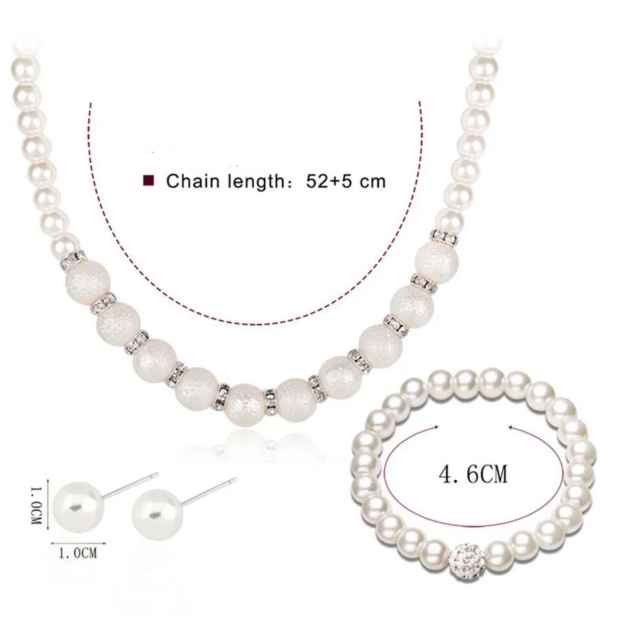 Necklace bracelet earring set three piece set