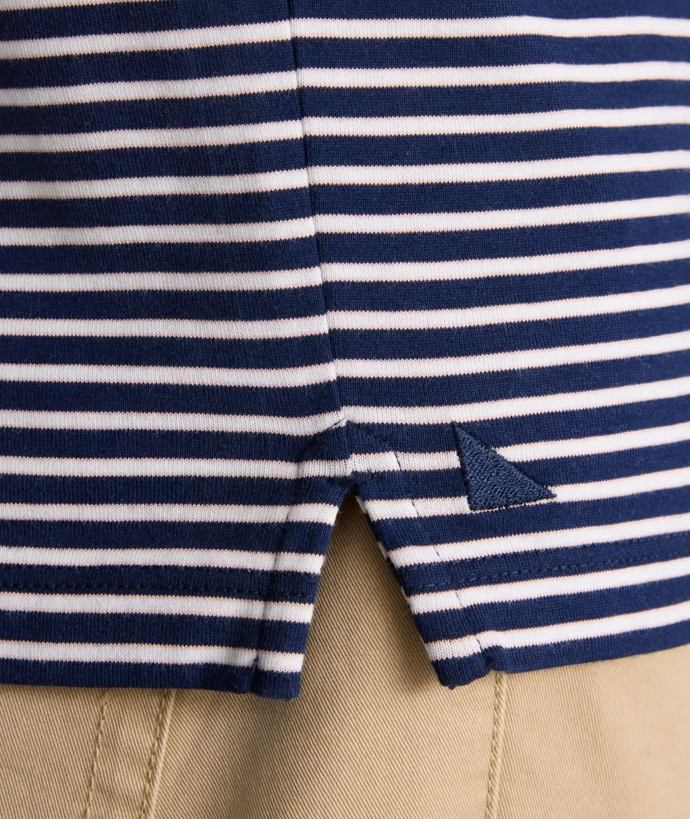 Striped Jersey Performance Polo