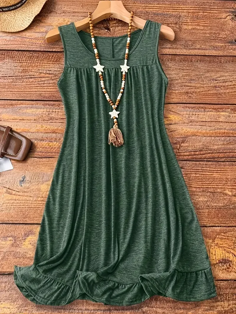 Women's Plus Size Casual Sleeveless Dress