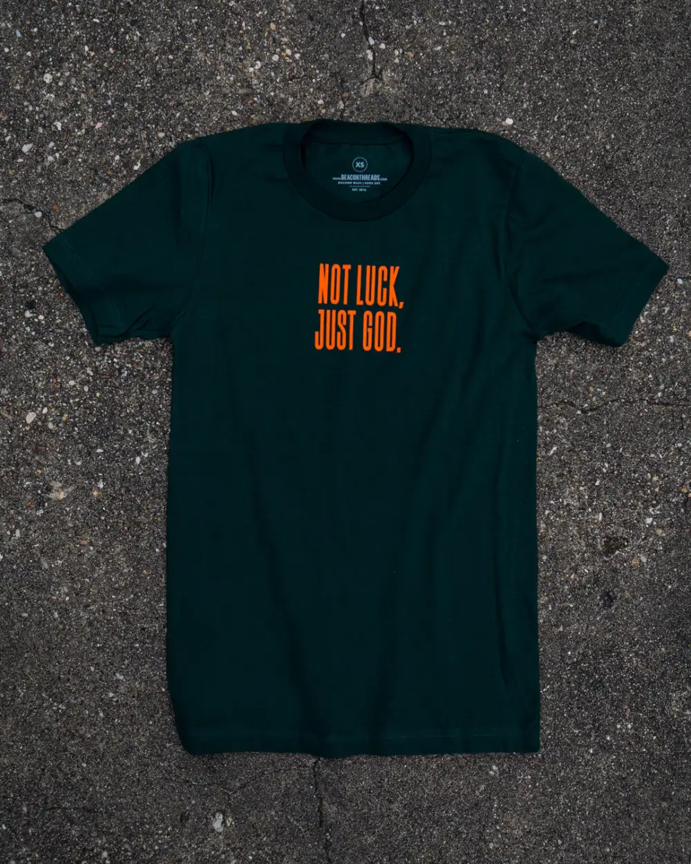 Not Luck, Just God. Adult Box T-Shirt