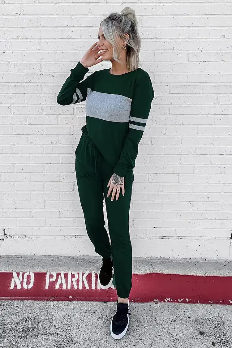 Women 2 Piece Long Sleeve Tracksuit with Long Pants