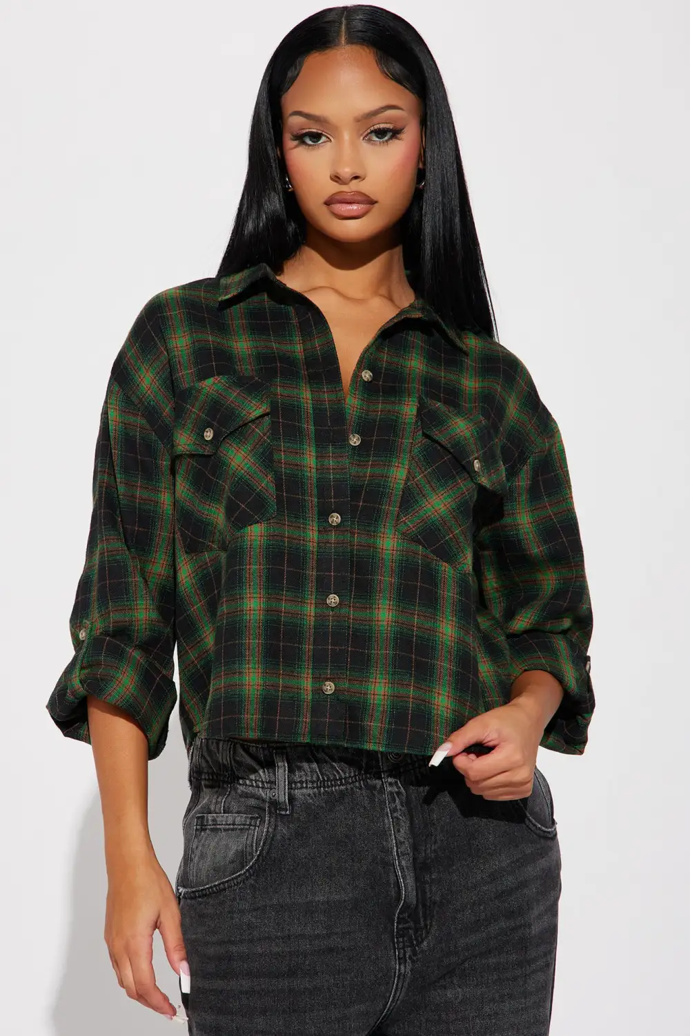Elliot Plaid Shirt - Green/combo