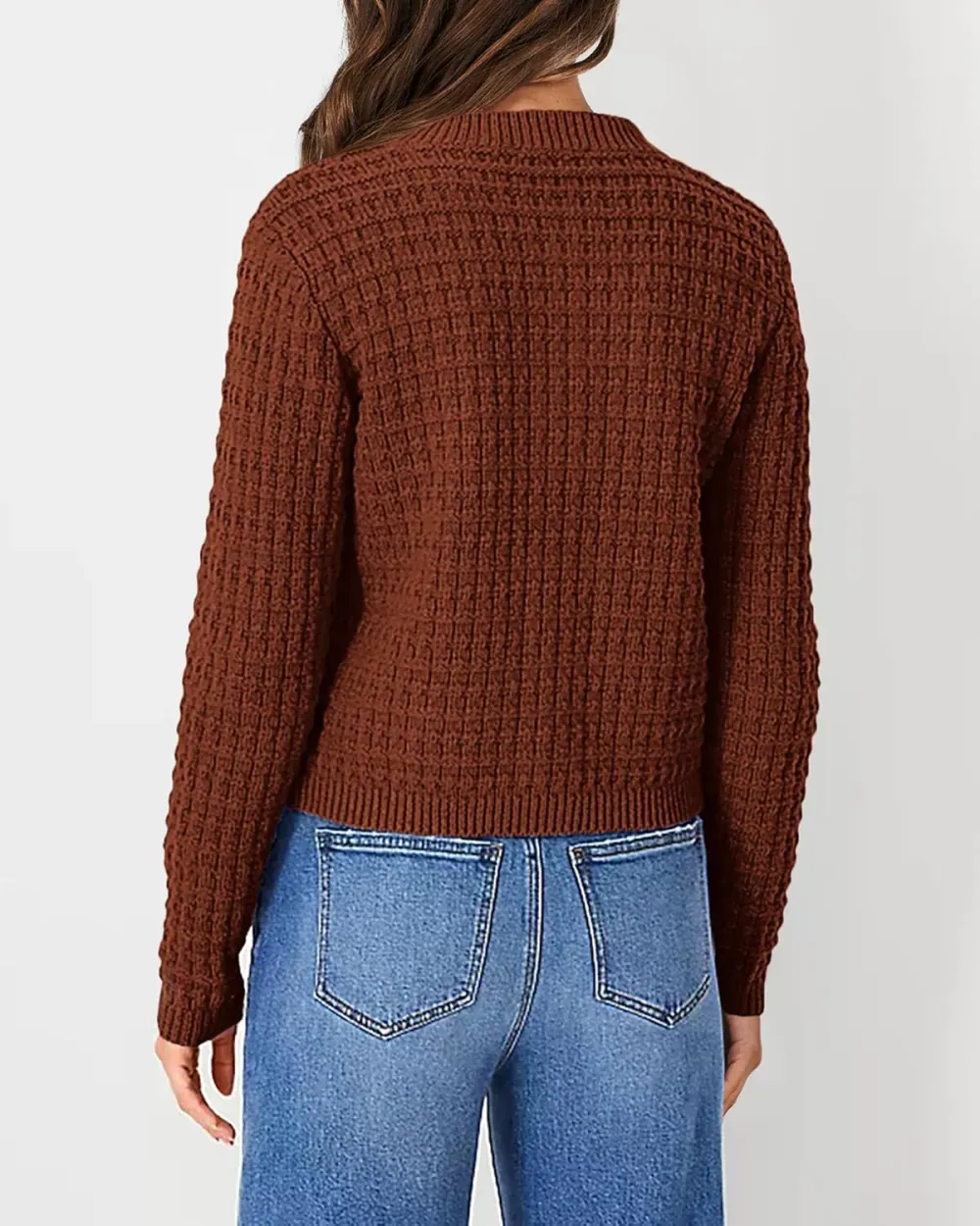 Women's Knit Cardigan Sweaters Casual Long Sleeve Open Front Button Down Trendy Jackets Outerwear