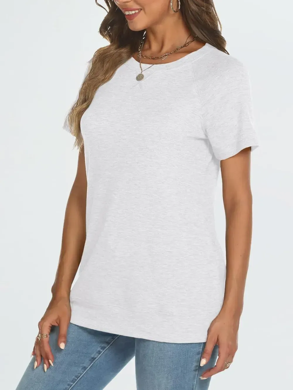 AUTOMET T Shirts Short Sleeve Crewneck Tees for Women Trendy Lightweight Soft Casual Summer Tops Clothes 2024