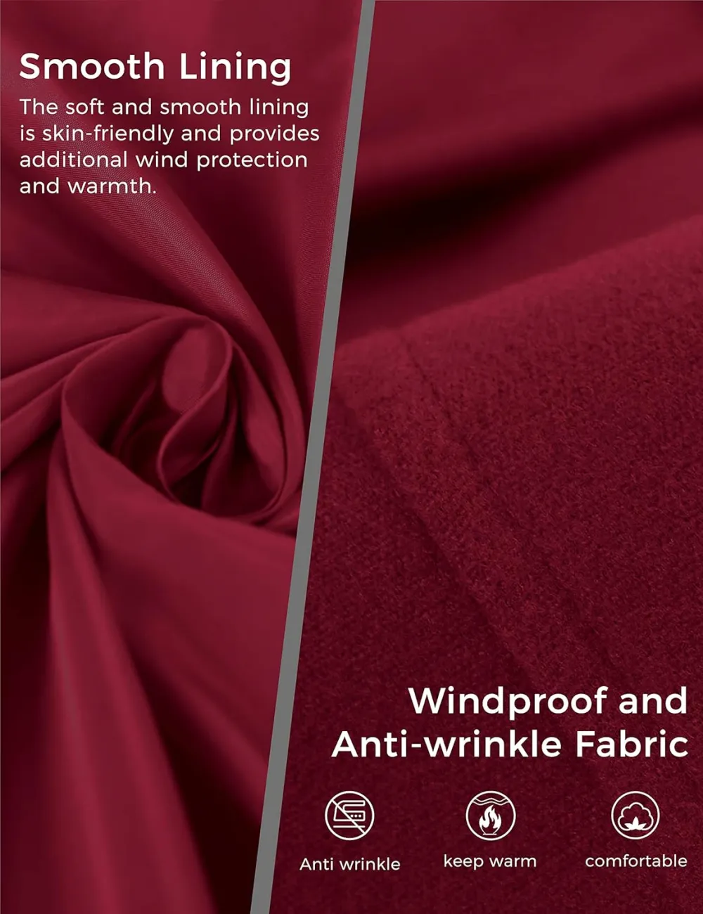 Women's Double Breasted Pea Coat Winter Mid-Long Trench Coat with Belt