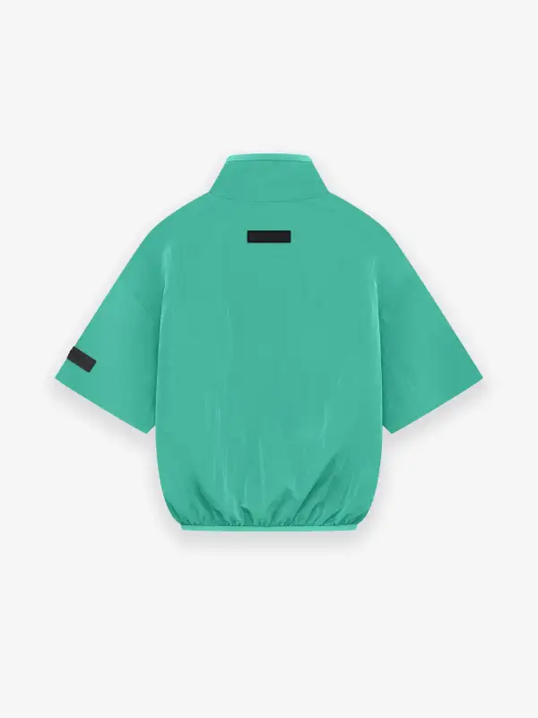 Kids Crinkle Nylon Halfzip SS Shirt