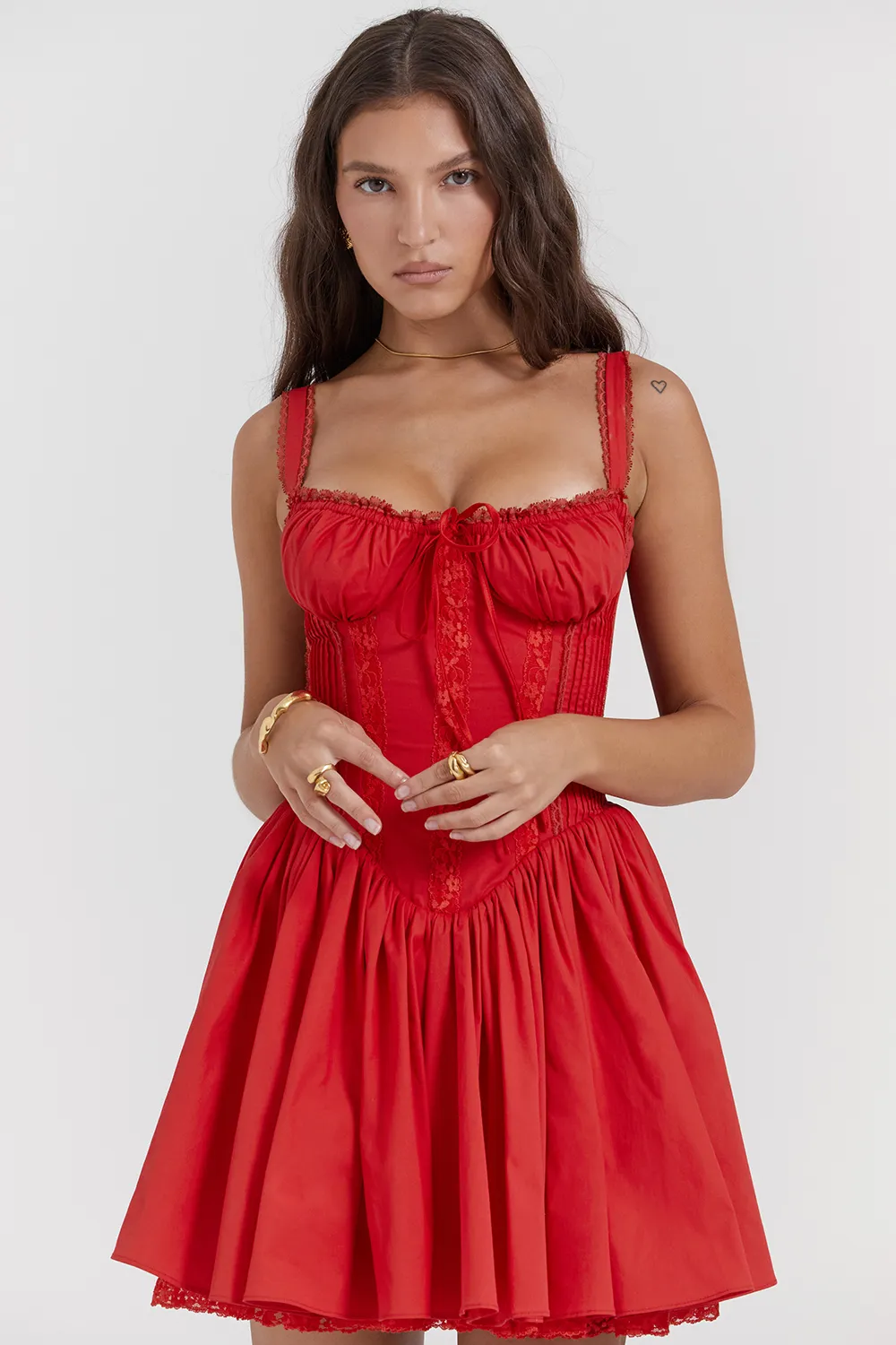 WHITE CORSET MINI DRESS