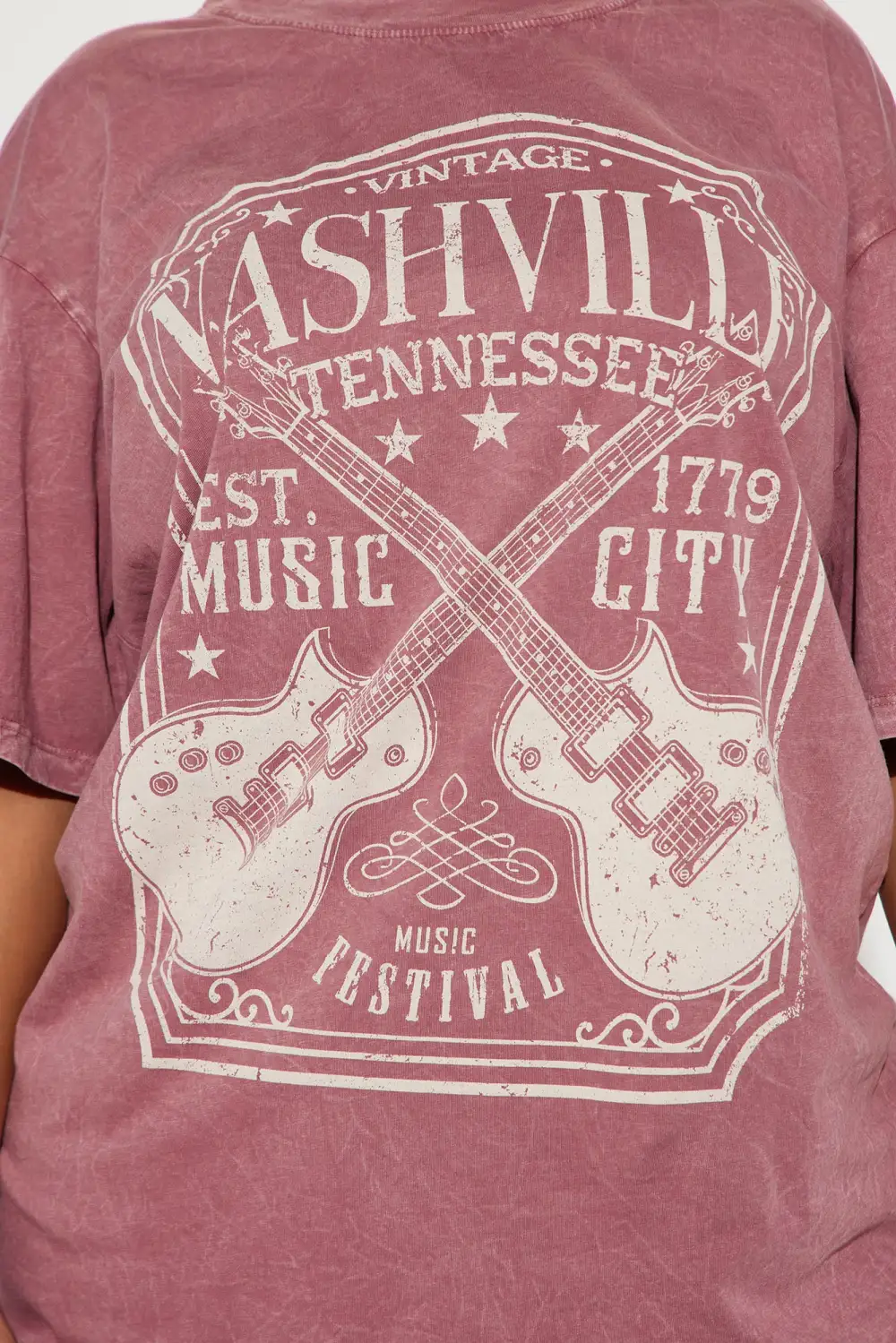 Nashville Music Fest Washed Tshirt - Rust