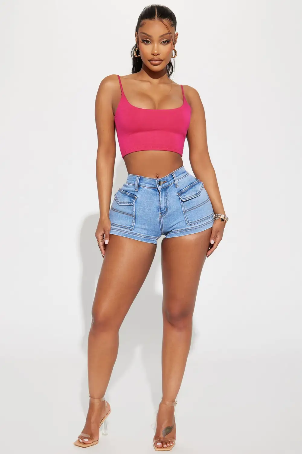 Keep It Low Key Crop Top - Hot Pink