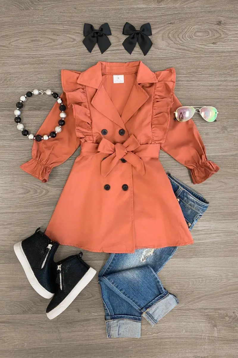 Rust Trench Coat