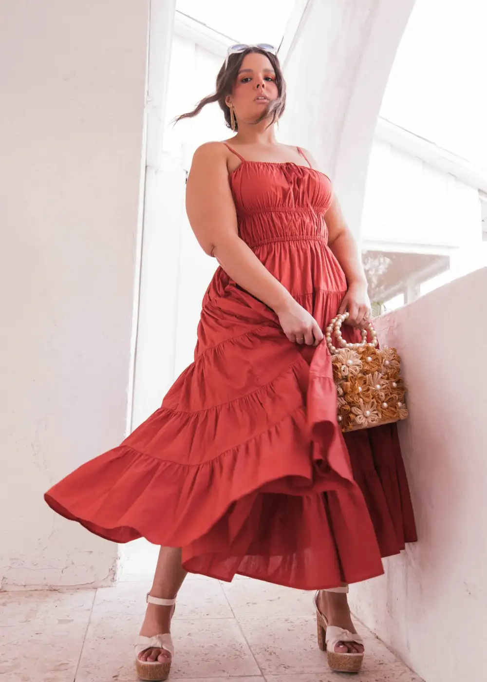 Birdie Dress Red