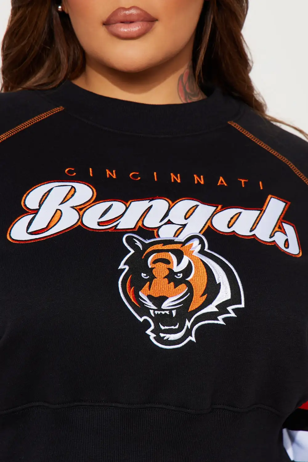 Cincinnati Bengals Cropped Sweatshirt - Black