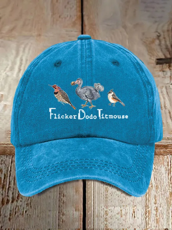 Unisex Distressed Washed Cotton Animal 