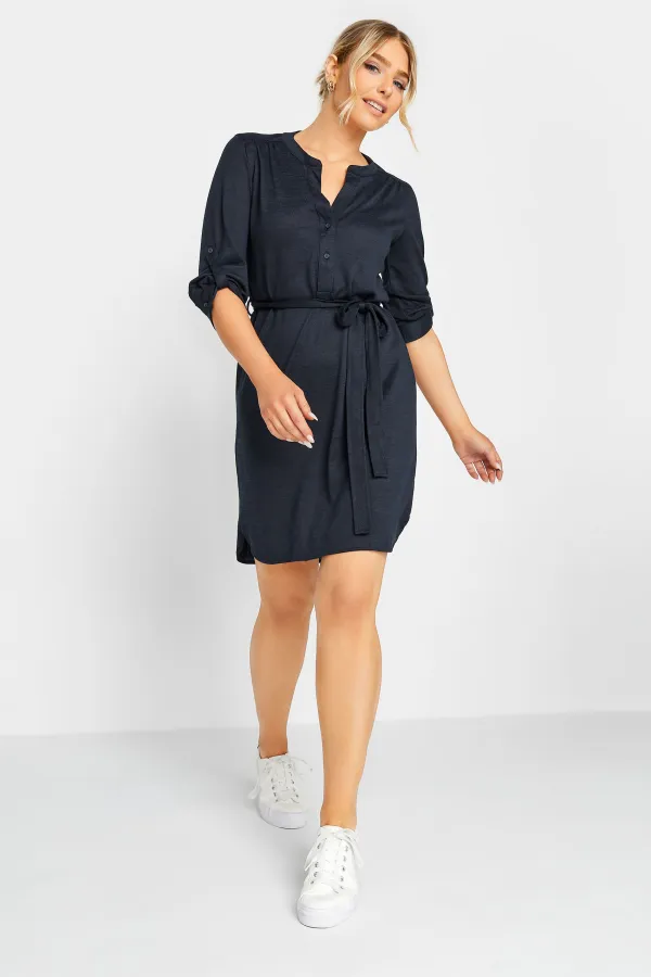 M&Co Navy Blue Tie Waist Tunic Dress