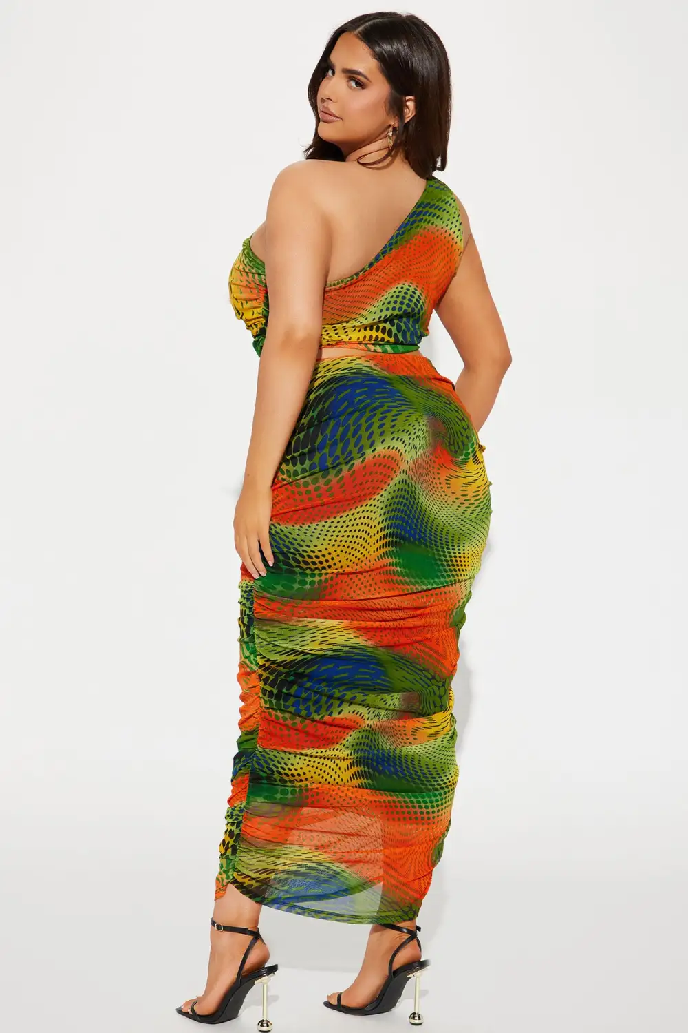Keep The Vibe Skirt Set - Orange/combo