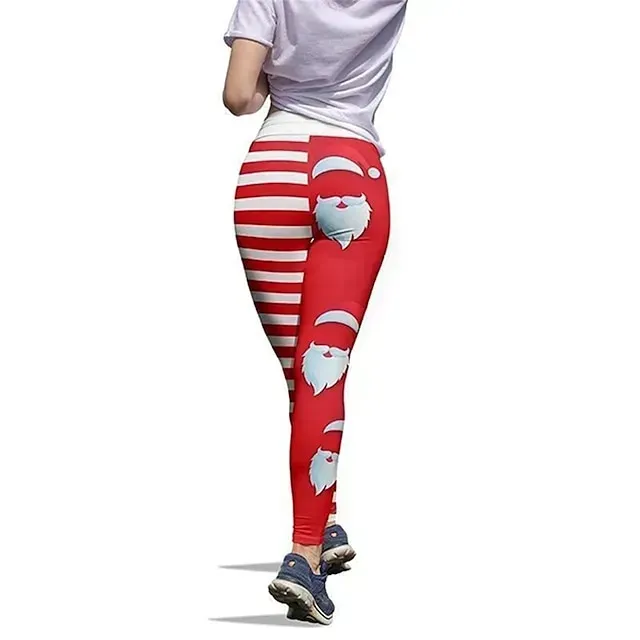 Santa Claus Leggings Jogger Pants Women's Christmas Christmas Christmas Eve Adults' Christmas New Year Eve Polyester Lycra Spandex Pants