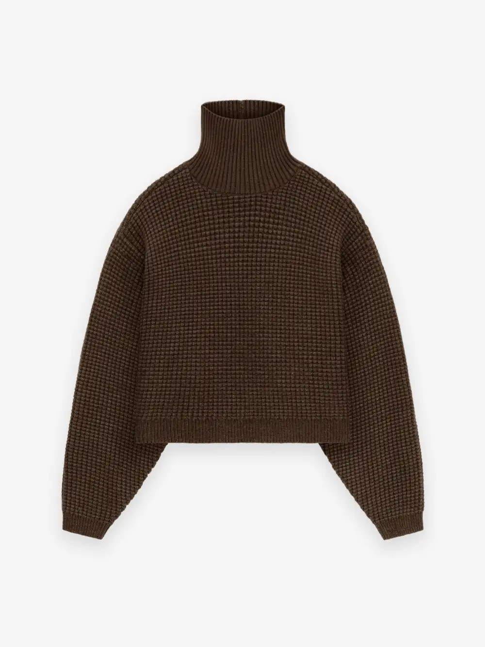 Women'S Heavy Waffle Cropped Turtleneck