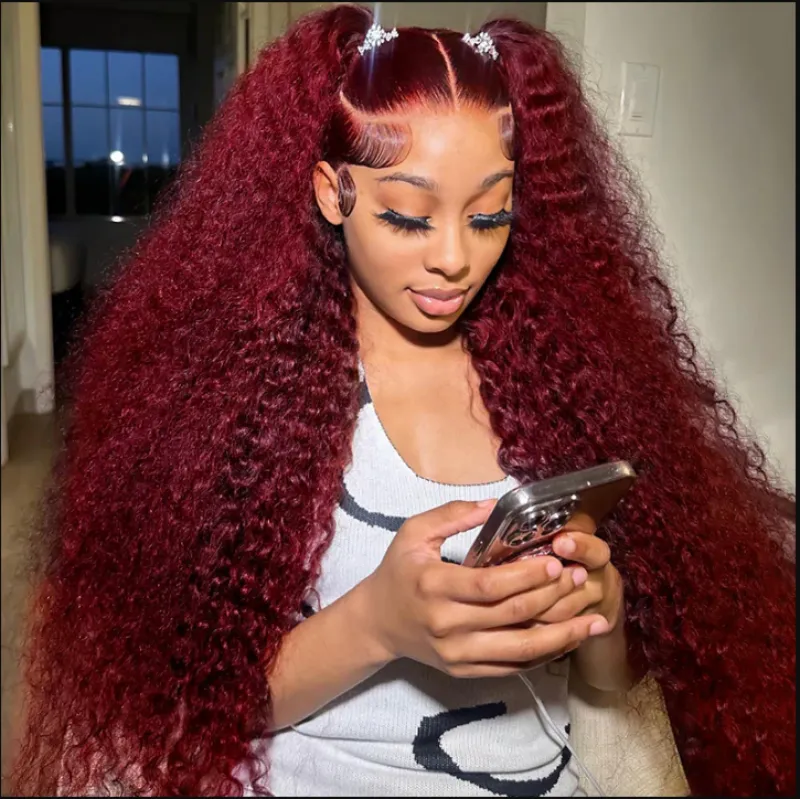 Special Offer| #99J Burgundy Deep Wave Wig Sterly 13×6 Full Lace Frontal Human Hair Wigs