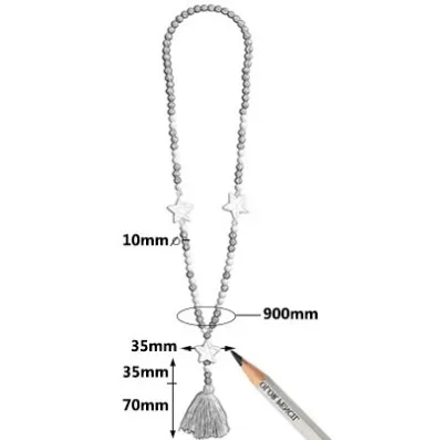 Boho Linen Dress Pendant Fringed Sweater Necklace