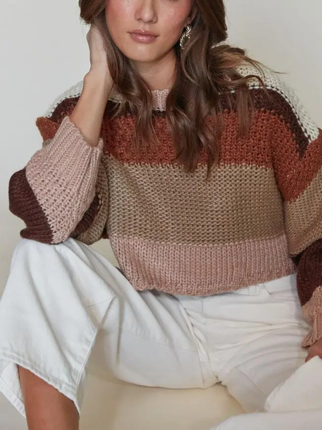 Sheridan Cropped Striped Sweater