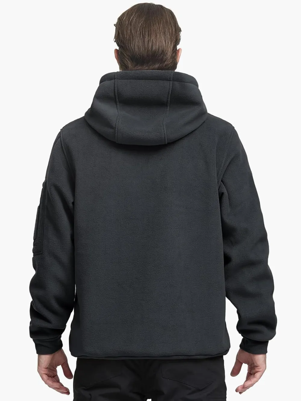 Men's Tactical Winter Fleece Pullover Hoodie Warm Long Fleece lined Hooded Sweatshirt