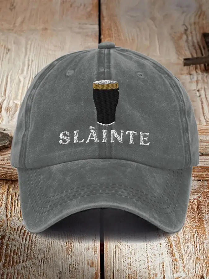 Retro St.Patrick's Day Health Beer Stout Print Baseball Cap