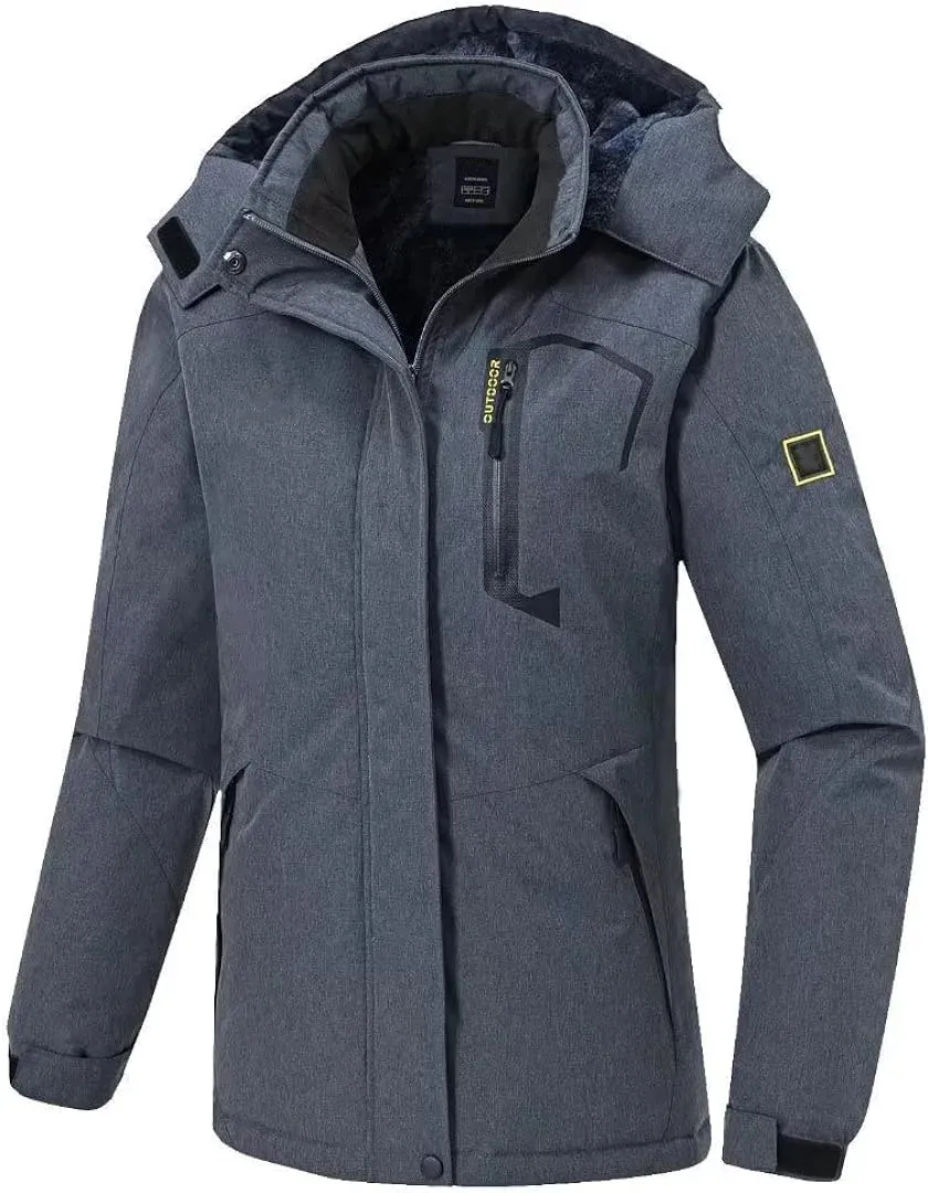 Women's Skiing Snowboarding Jackets Fleece Hood Mountain Snow Coat