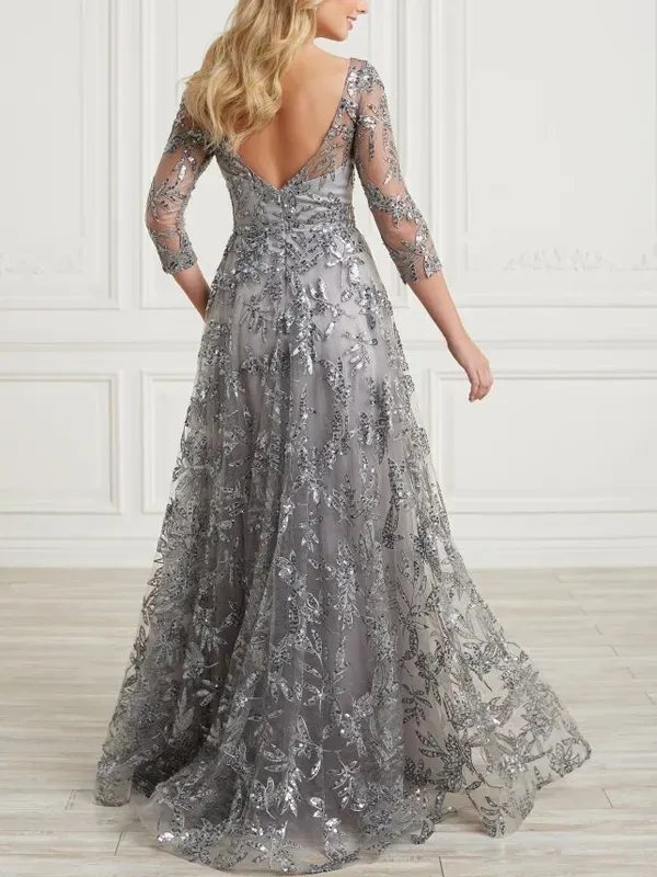 Lace mesh floral dress