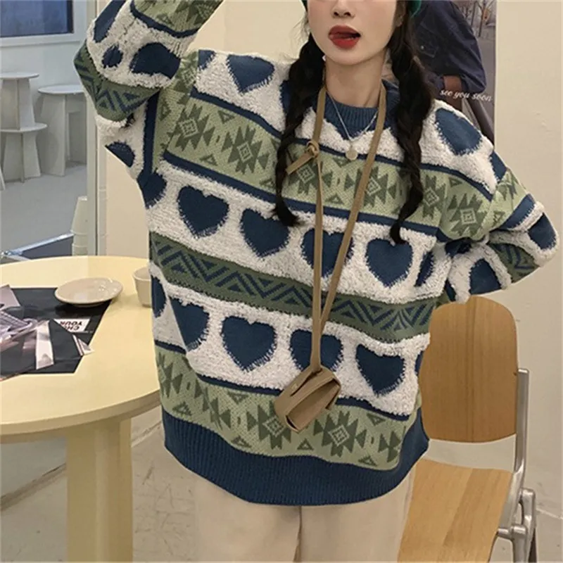 Retro Loose Thickened Sweater