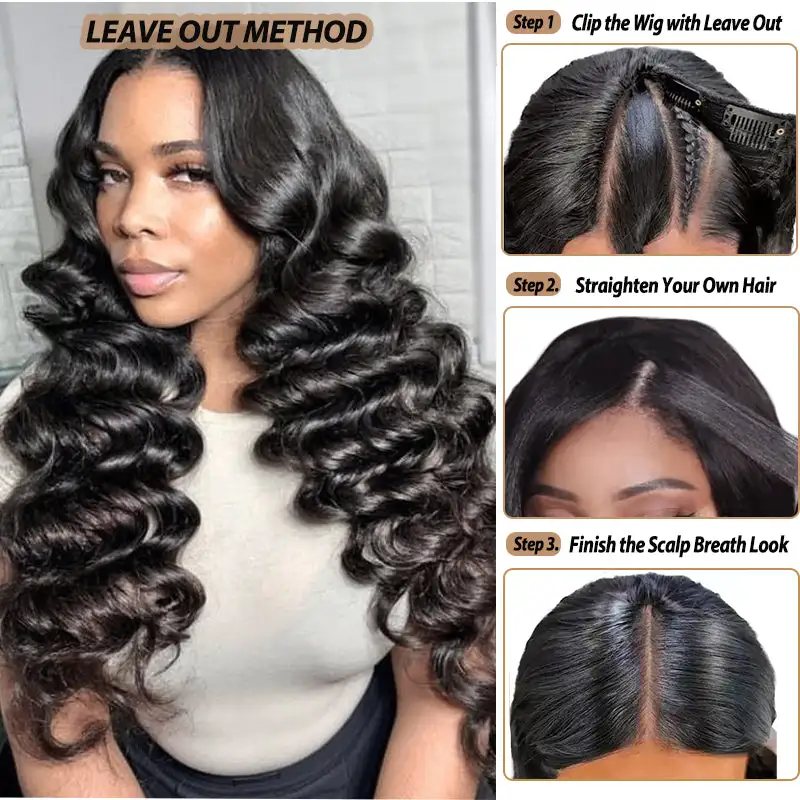 Loose Deep Wave V Part Wig No Leave Out Upgraded V Part Wig 100% Human Hair