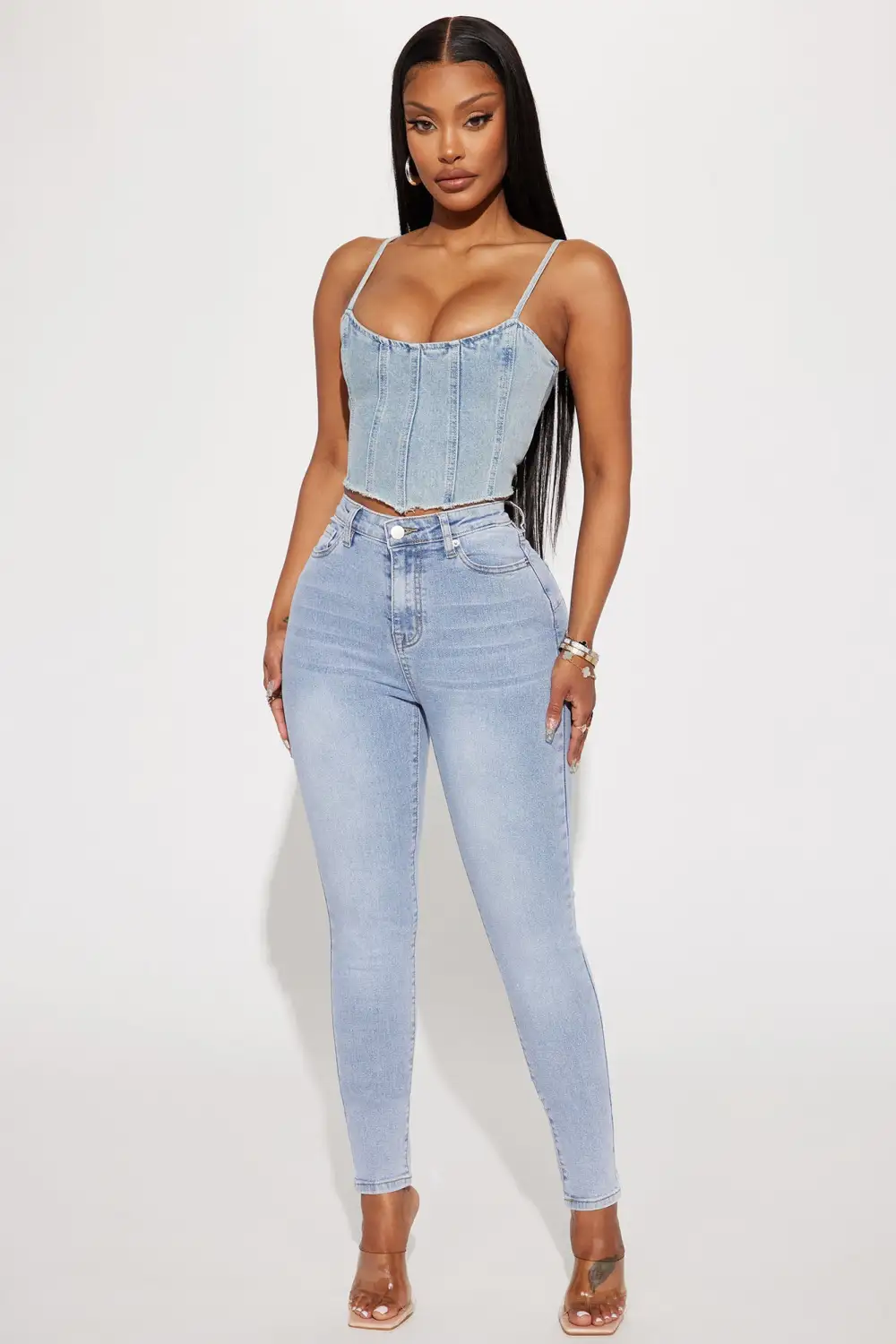 Zayla Denim Top - Light Wash