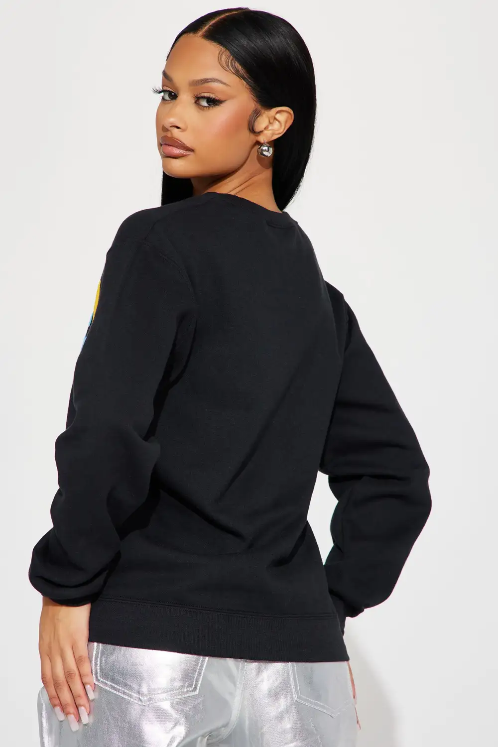 Cheers Puff Print Sweatshirt - Black